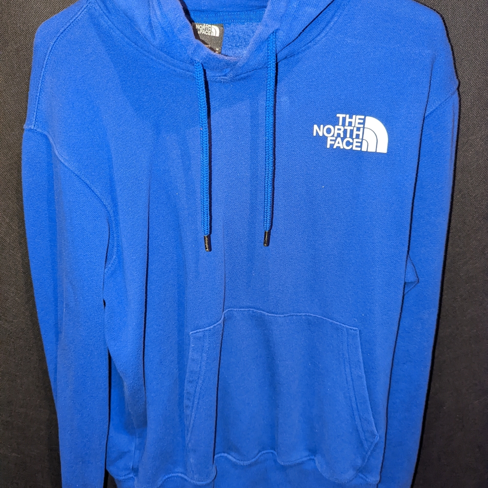 The North Face Blue Sweater with Logo and Hood